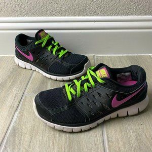 SOLD Nike Womens Size 8.5 Flex 2013 Run 580440-009 Black Pink Running Shoes